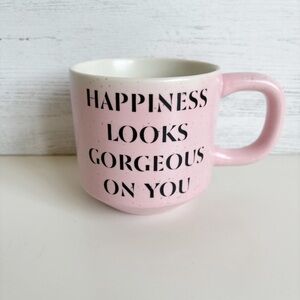Indigo Wellness “Happiness Looks Gorgeous On You” Pink Mottled 12 Ounce Mug
